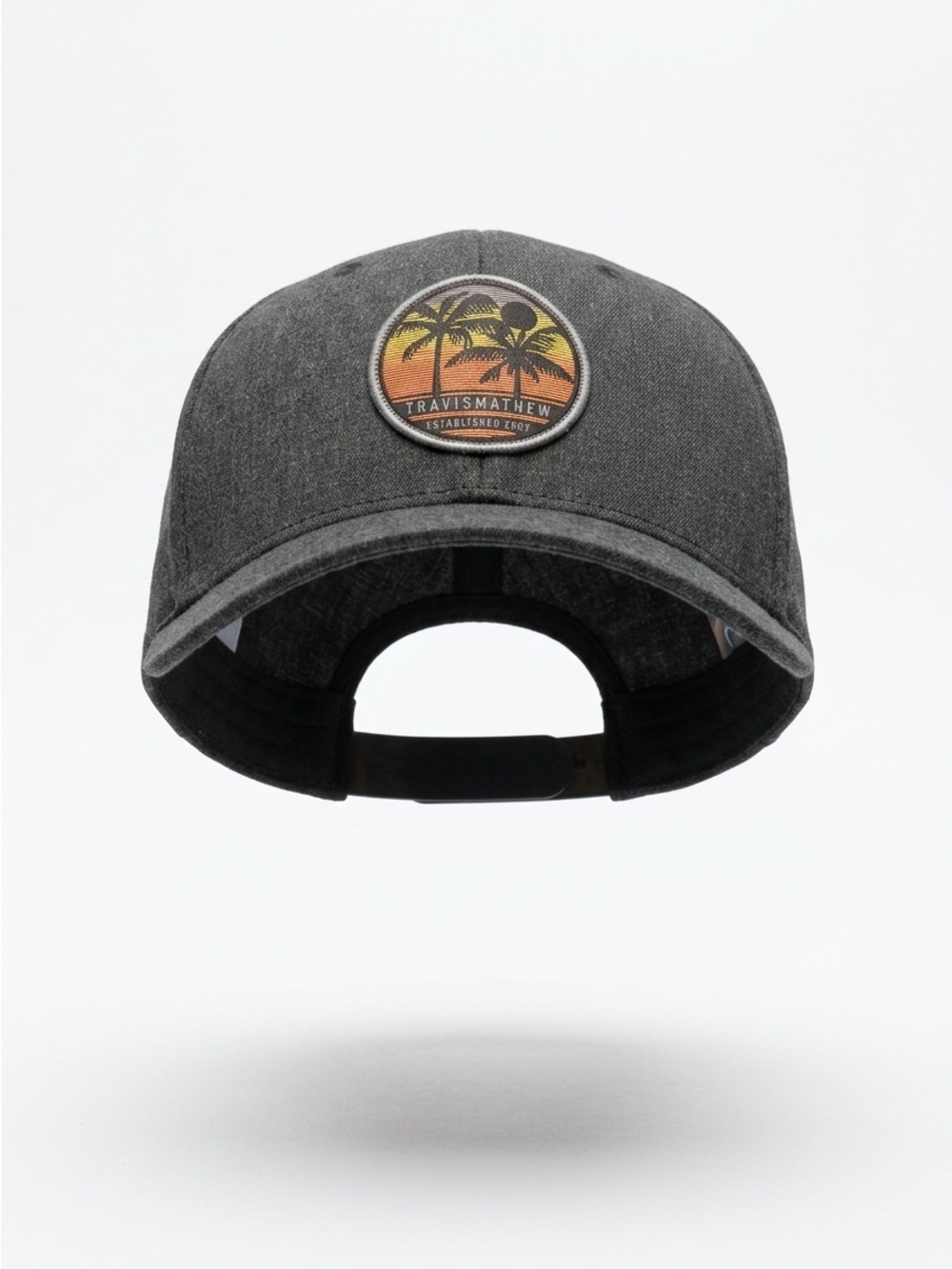 Travis Mathew Charcoal Palm Sunset Patch Hat